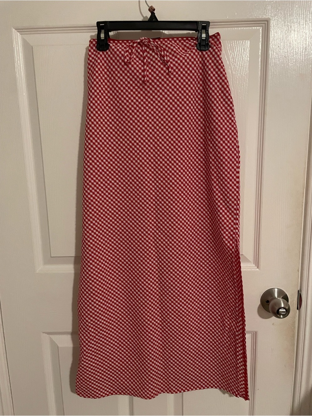 Maxi red and white skirt